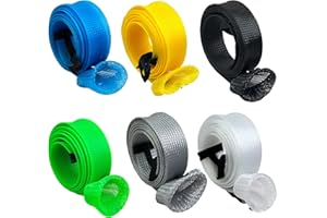 EZYoutdoor Rod Socks for Fishing Poles – 7ft Rod Sleeve, Braided Mesh Fishing Pole Sleeve for Spinning, Casting, and Fly Rods with Elastic Lanyard