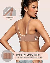 OEAK Womens Deep V Bras Wireless Comfortable Bra