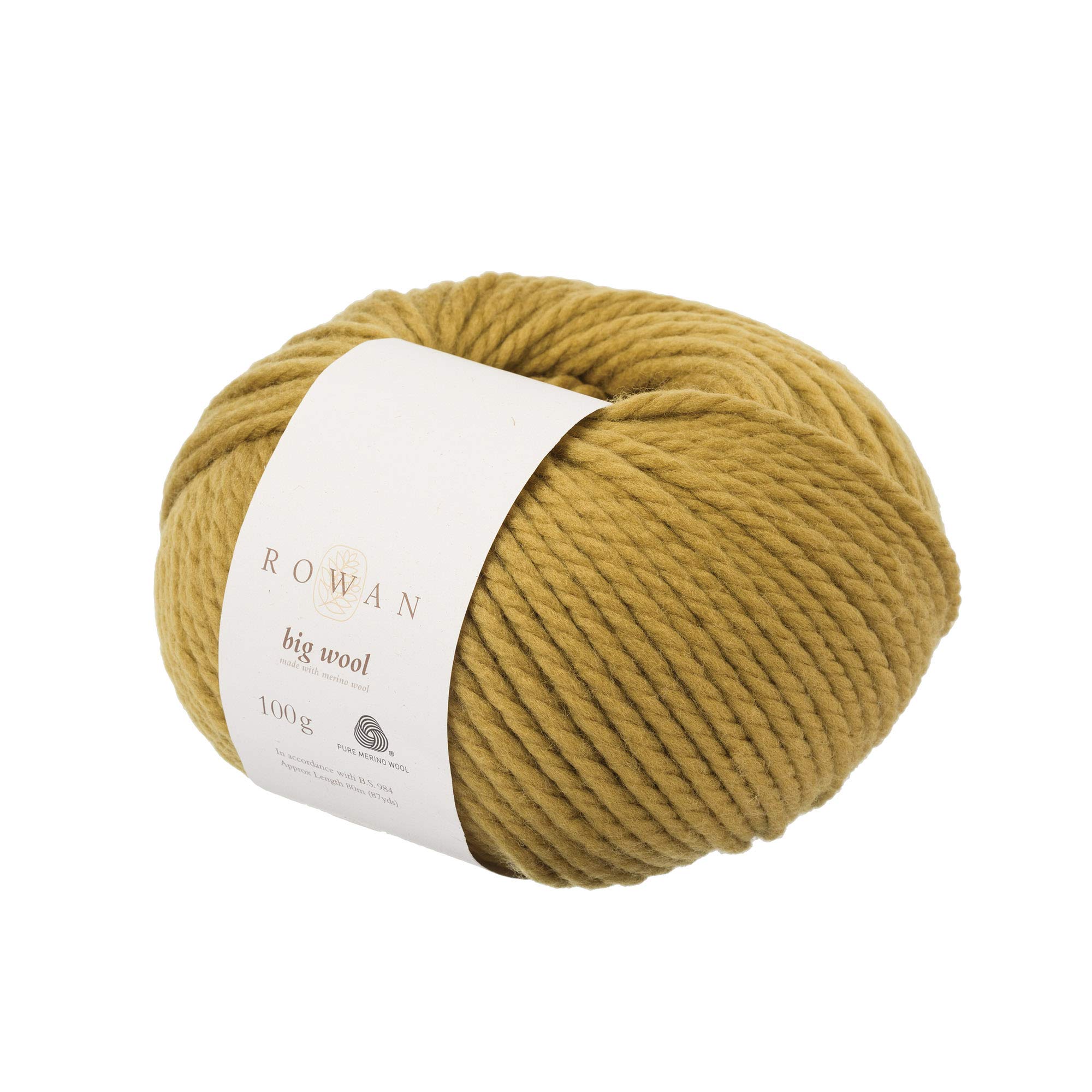 Rowan Big Wool Golden Olive 100% Wool Yarn - 100g — image 1