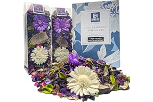 DMYNI Scented Potpourri Bowl Filler for Home Decor, 21.2 oz Dried Flower Potpourris Bags, Decorative Pot pourri Mix for Spring, Summer, Fall & Winter (Purple, Lavender Potpourri)