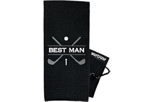 WOLF GOLF TOWELS Best Man Golf Towel - Best Man Gifts - Bridal Party Golf Towels - Wedding Party Golf Towels - Golf Gifts for Groomsman - Embroidered Golf Gifts