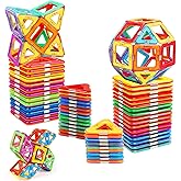 Magnetic Tiles for 3 4 5 6 7 8+ Year Old Boys Girls Upgrade Magnetic Building Blocks Set Educational STEM Toys Christmas Birthday Gift Toys for Kids Ages 3+