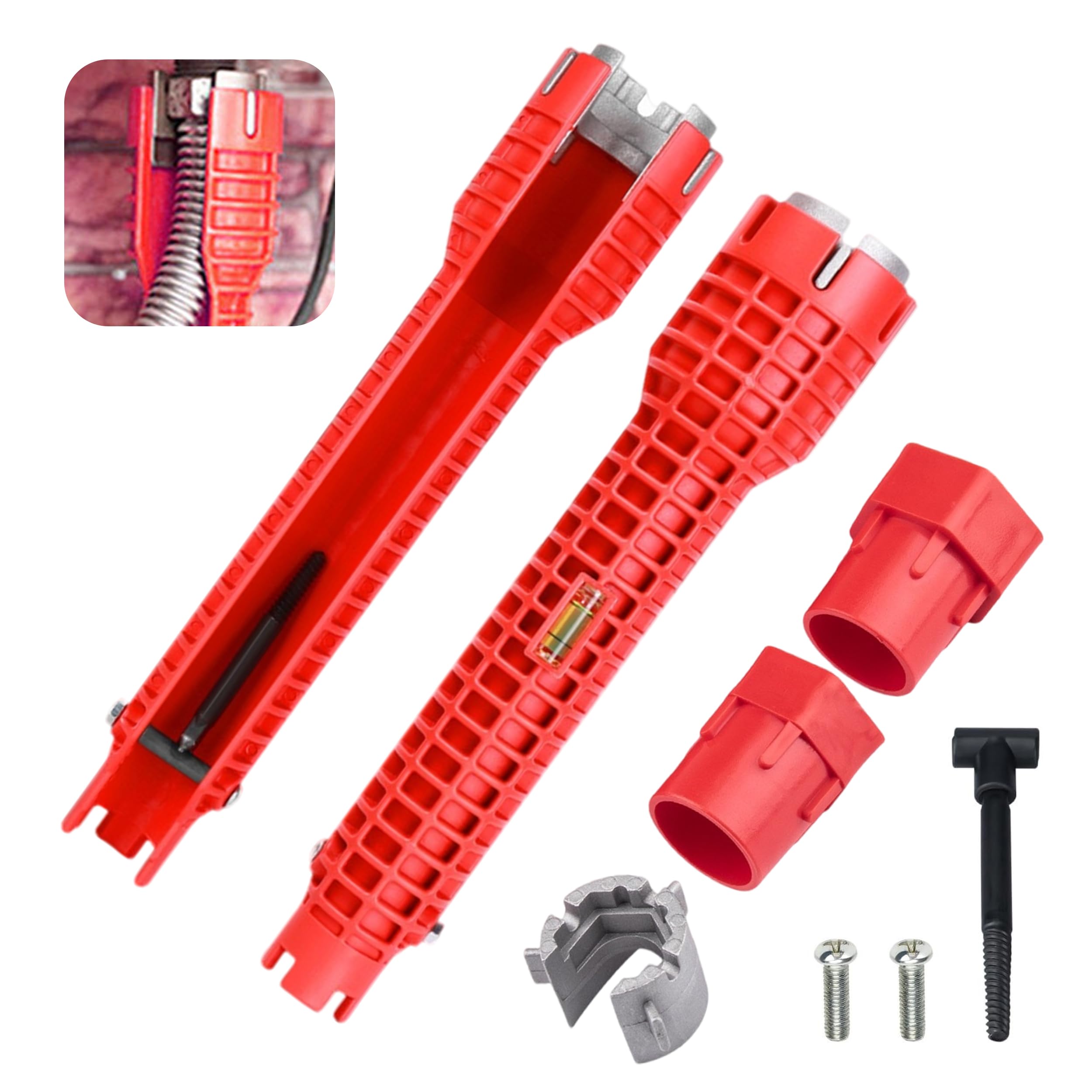 YqsIbth Faucet Wrench Tool 1Set Basin & Faucet Installer Anti-Slip Tap Spanner for Kitchen & Bathroom Plumbing Repair