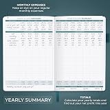 Clever Fox Income & Expense Tracker – A5 Ledger Notebook, 1 Year view 5