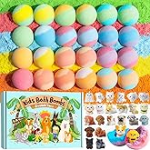BubbleTail 24 Pack Puppy Bath Bombs for Kids - Each with Surprise Dog Figurine Inside, 15 Scents, Bath Bombs with Toys, Skin-Friendly, Birthday Party Favors & Stocking Stuffers for Boys & Girls