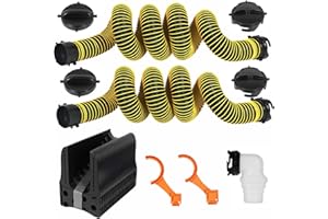 LITBM 20FT RV Sewer Hose Kit with Support and Wrench, 24-Mil Heavy Duty TPE Material for Abrasion Resistance and Crush Protection, Camper RV Extension Hose with Pre-Attached Bayonet Fittings