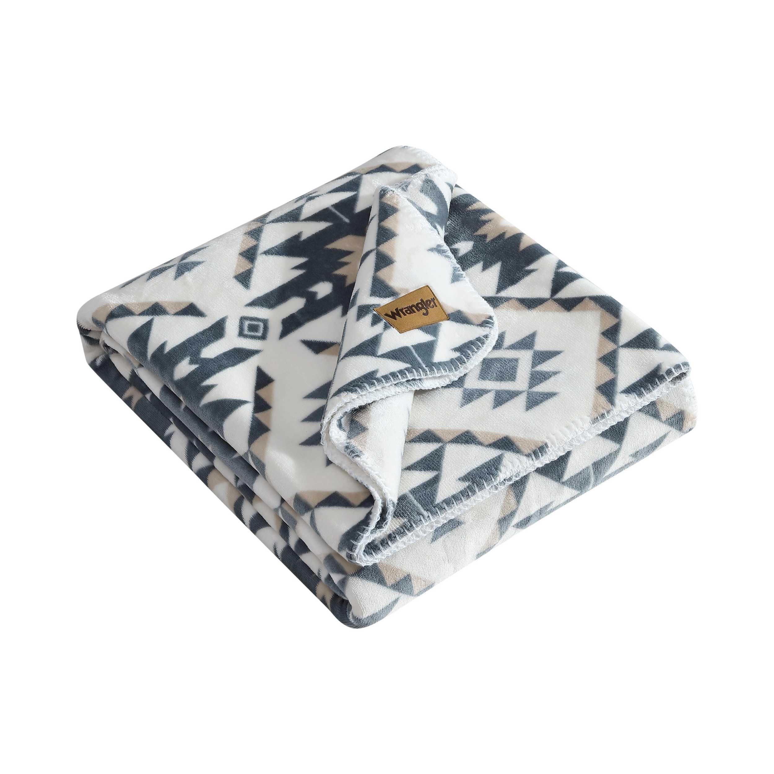 Wrangler - Throw Blanket, Super Soft Coco Flannel Bedding, Yellowstone Inspired, Western Luxurious Bedding, Oeko-Tex Certified (Dakota Grey, 60" x 70") Image Wrangler - Throw Blanket, Super Soft Coco Flannel Bedding, Yellowstone Inspired, Western Luxurious Bedding, Oeko-Tex Certified (Dakota Grey, 60" x 70") Image