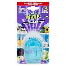 Mister Magic Assorbiodori Frigo , Gel Naturale Inodore con Bicarbonato e Sale Marino, Elimina i cattivi Odori di Cibo, Dura fino a 3 mesi, Accessori Cucina (Confezione da 1 Unità)