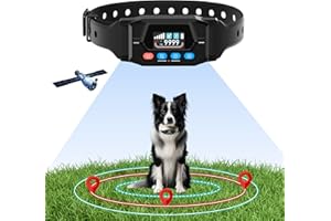 PUPKIDS GPS Wireless Dog Fence, Perimeter Dog Collar Electric Fence for Dogs with 3 Correction Modes - Radius Up to 33-9999 Yards Wireless Fence for 20-140 Lbs Dogs Only Outdoor Use