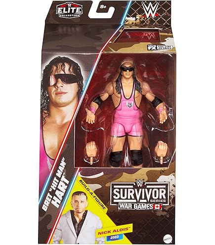 特撮 WWE Elite Flashback Hart Foundation Bret Hart Figure Amazon.com: WWE Elite Flashback Hart Foundation Bret Hart