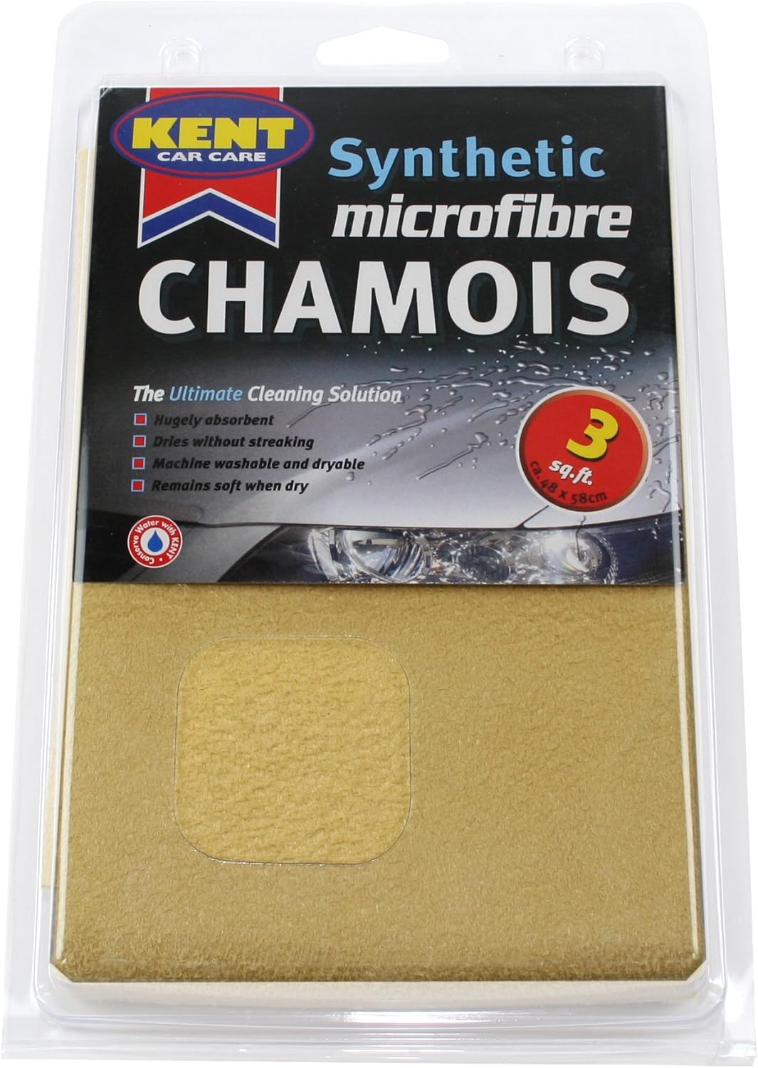 Kent Car Care Microfibre Synthetic Chamois Cloth Amazon.co.uk Car & Motorbike