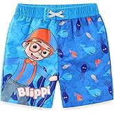 Blippi Boys UPF 50+ Swim Trunks Bathing Suit for Toddler and Big Kids