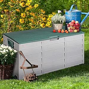 Lucky-gift – Caja de almacenamiento de plástico para exteriores de 70