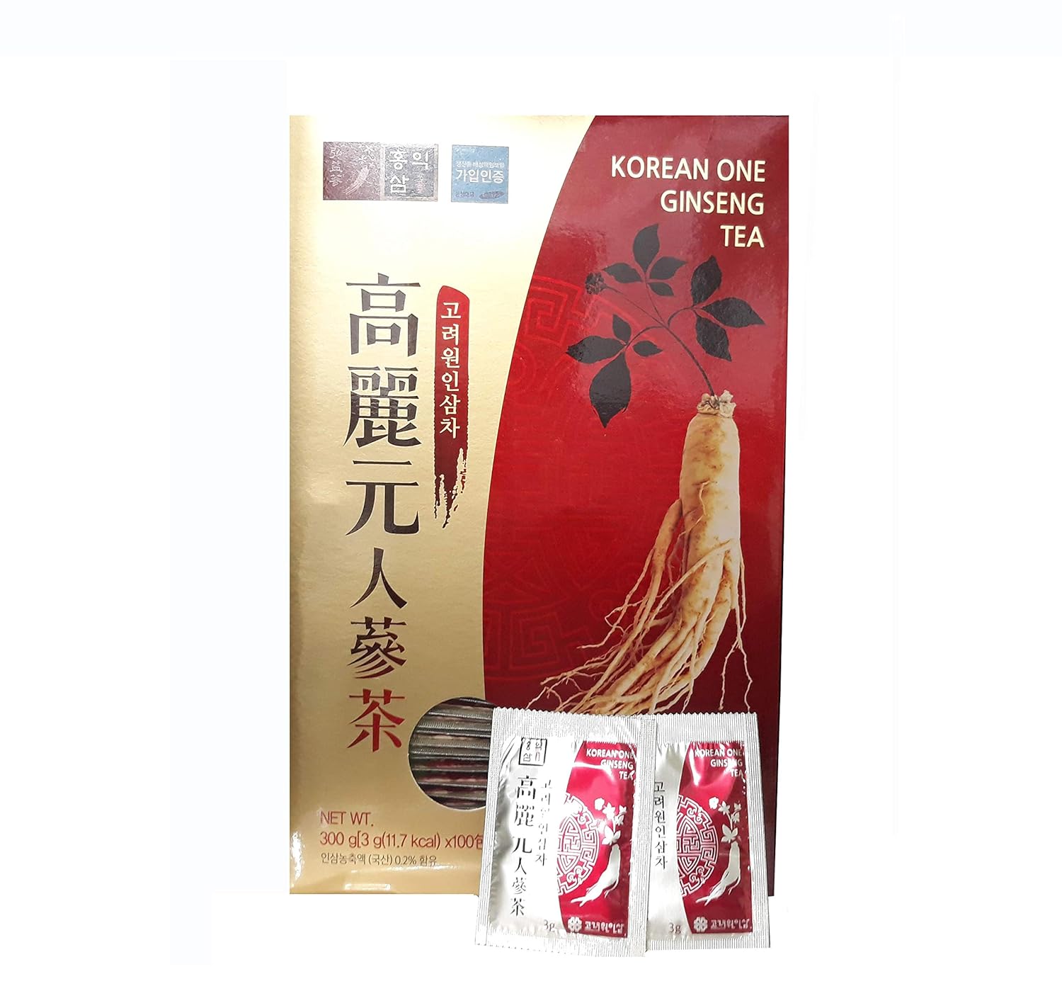 100 Authentic Korean Ginseng Tea (3g x 100 tea packets