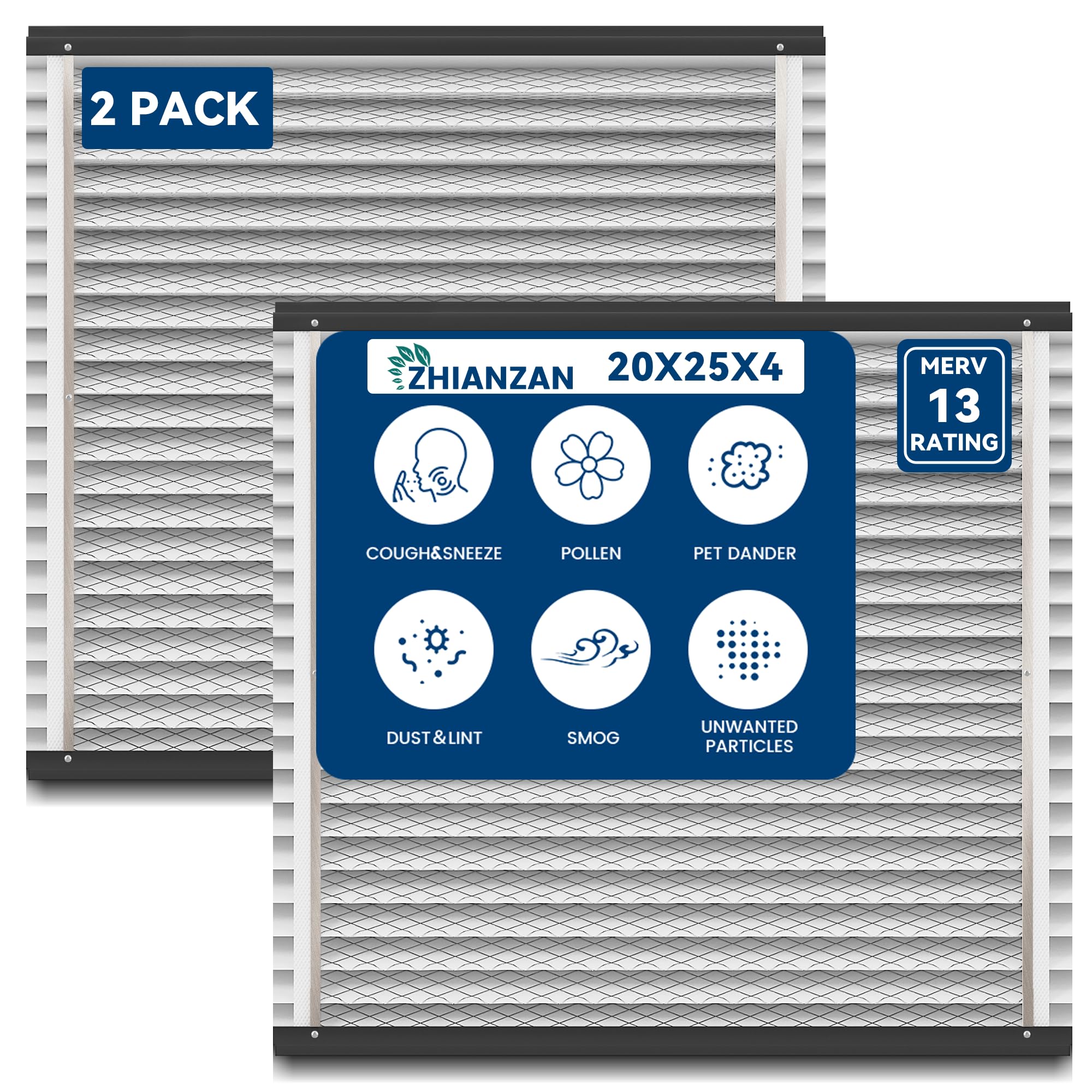 Photo 1 of (2 Pack) 213 Replacement Filter Compatible with April-Aire Whole House Air Purifiers Model 1210,1620,2210,2216,3210, 4200,20x25x4 MERV 13 Furnace Filter