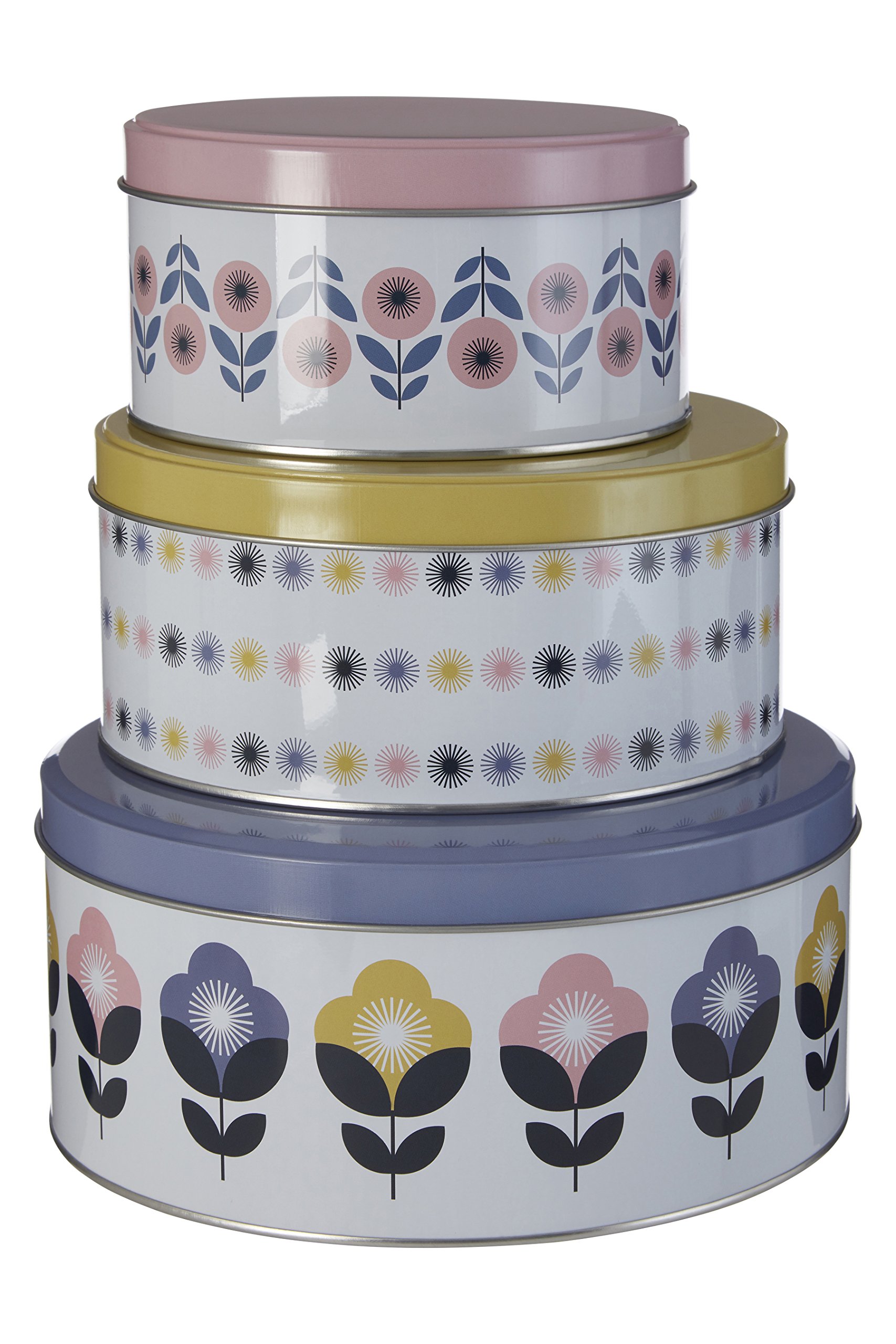 Premier Housewares Storage Tins, Multi-Colour