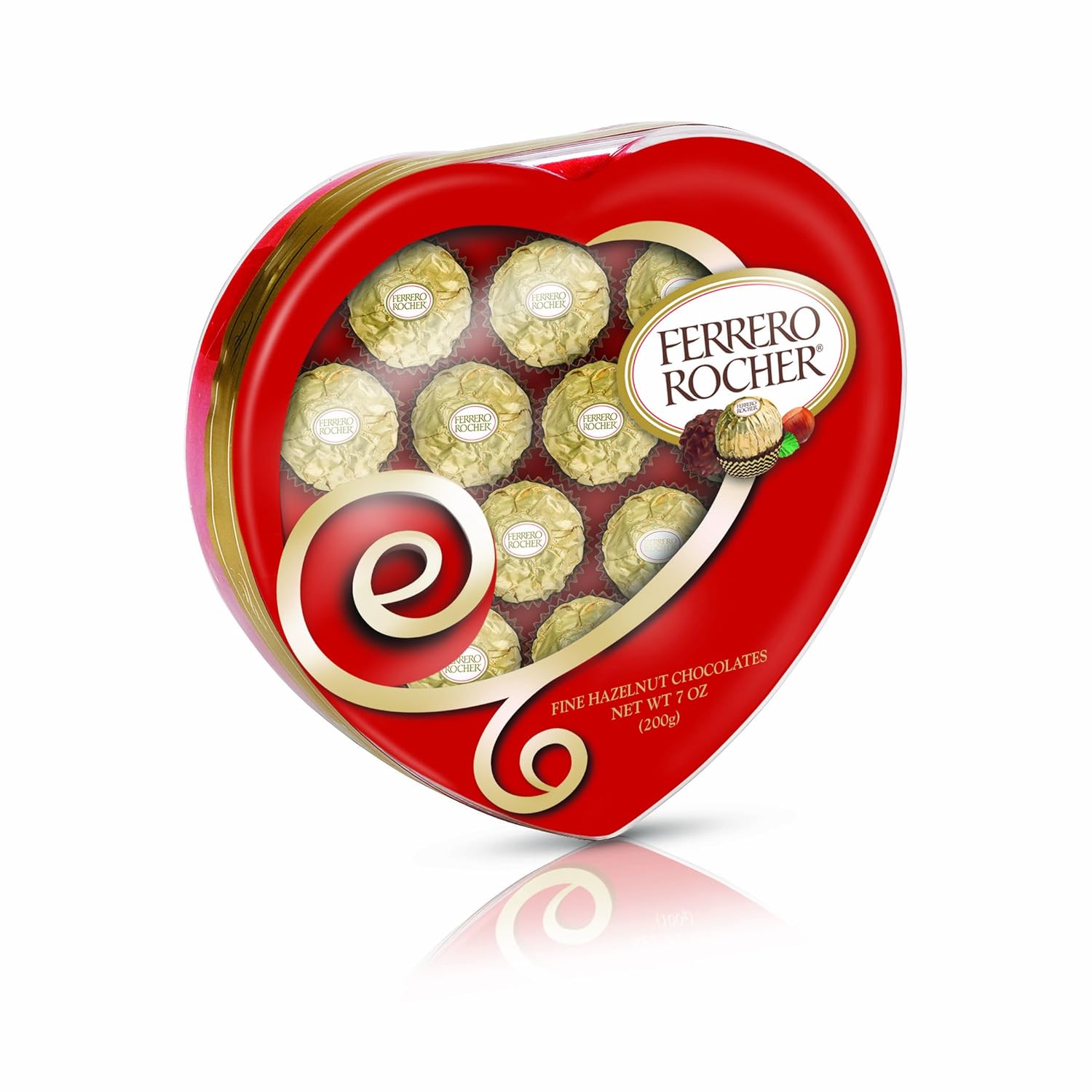 Ferrero Rocher Heart Chocolate Box, 16Count (Pack of 6) Grocery & Gourmet Food