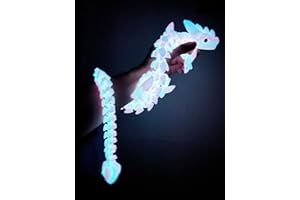 UXBSTM 24in Large 3D Printed Dragon with Eyes, Articulated Fidget 3D Printed Animals, Stress Relief 3D Printed Toy for Anxiety & ADHD, Unique Home Office Décor