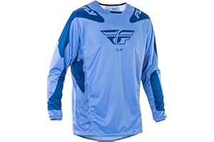 Fly Racing Men's Kinetic Sym Jersey (Ultramarine/Dark Blue, Medium)