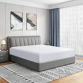 Cathay Home King Fitted Sheet - Double Brushed Ultra Soft – Wrinkle & Fade Resistant - 14" Standard Pocket Fitted Sheet Only - Good Fit for 12"-16" Deep Mattress (King, White)