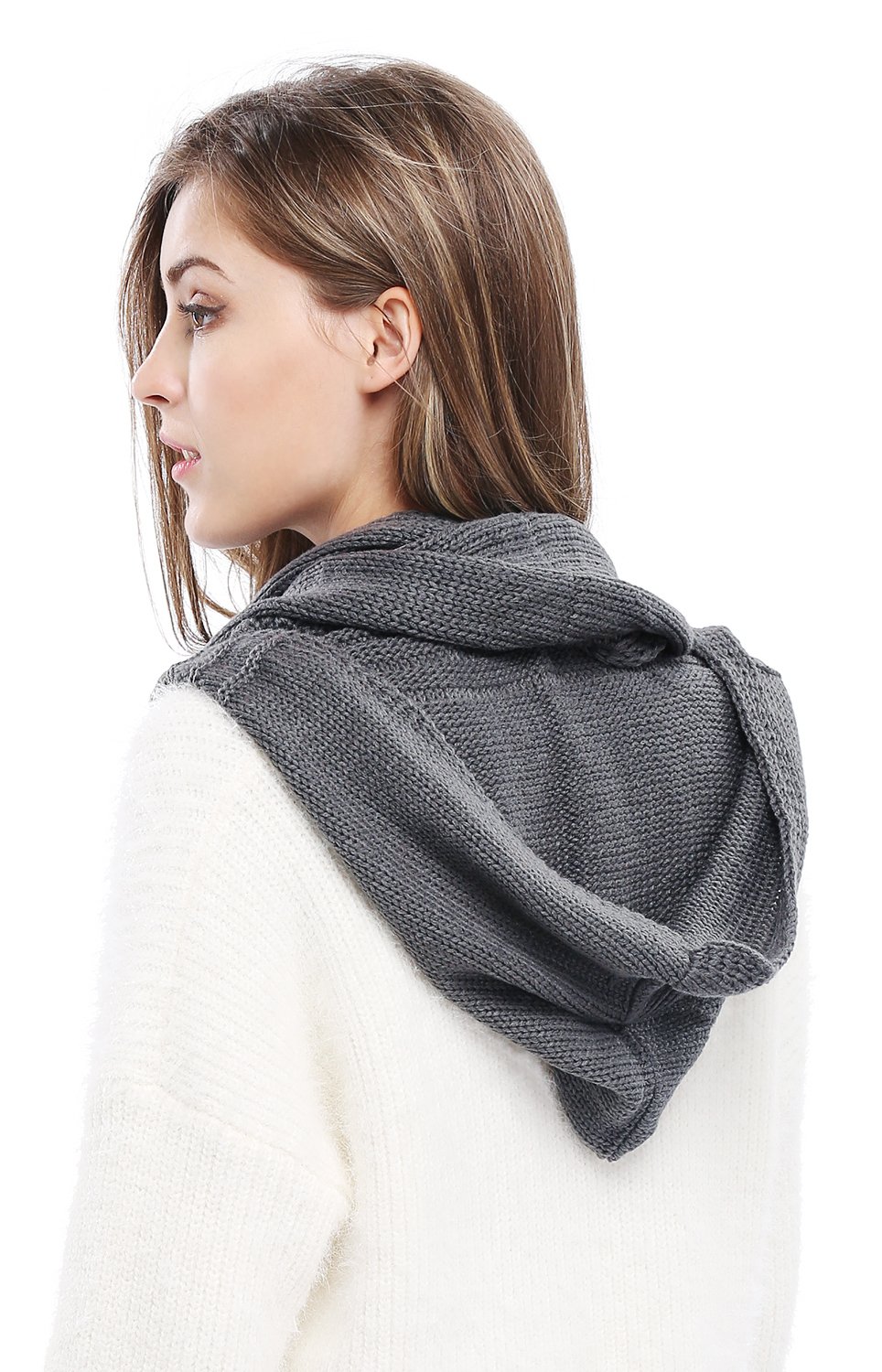 Winter Soft Pullover Knit Infinity Scarf Beanie Hoodie Scarf Winter Soft Pullover Knit Infinity Scarf Beanie Hoodie Scarf