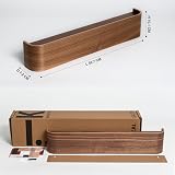 Kazai Toke Wall-Mounted Coat Rack Walnut with 5 Stainless Hooks view 2