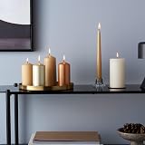 Bolsius Pillar Candles Metallic Gold 4-Pack 12 x 6 cm Unscented view 4