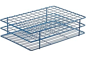 SP SCIENCEWARE SP Bel-Art Poxygrid 96-Place Test Tube Rack for 16-17mm Tubes, Durable Wire Frame with Chemical-Resistant Blue Epoxy Coating, Ideal for Lab, Drug Discovery, and Robotic Applications – Autoclavable