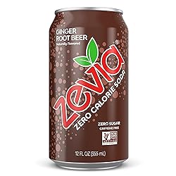 Zevia Zero Calorie Soda, Ginger Root Beer, 12 Fl Oz