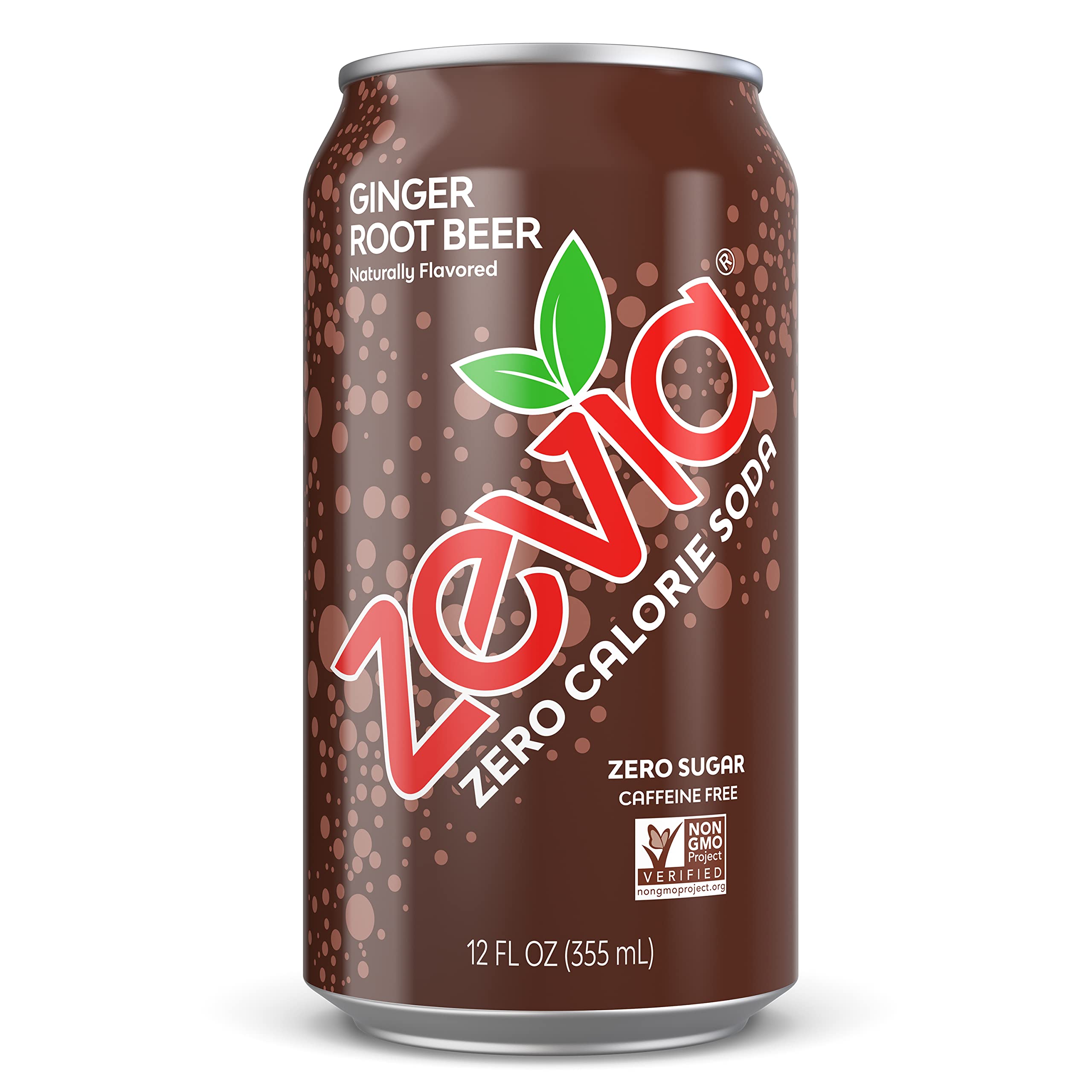 Zevia Zero Calorie Soda, Ginger Root Beer, 12 Fl Oz