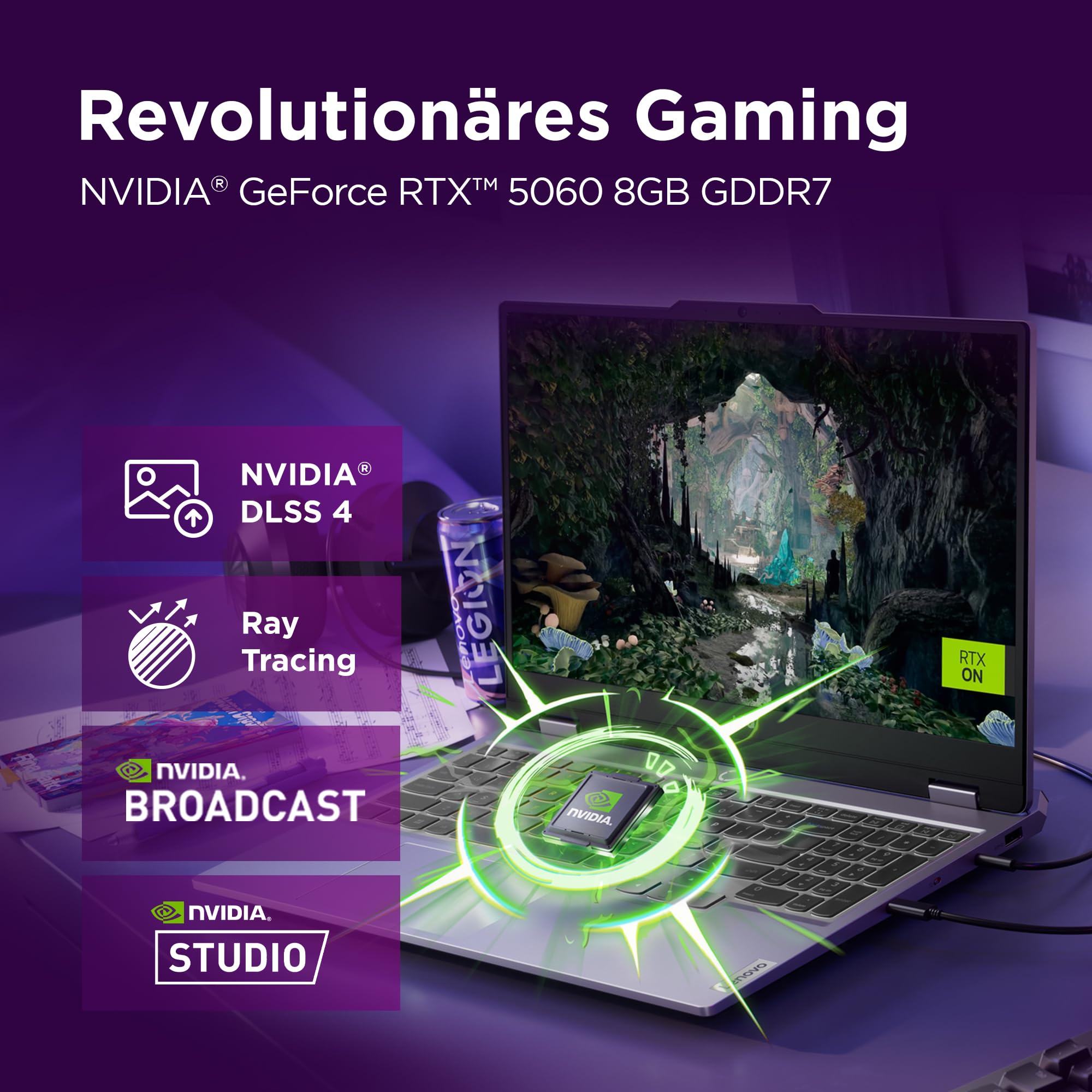 Lenovo LOQ Gaming AI Laptop | 15.6" Full HD 144Hz | NVIDIA GeForce RTX 5060 8GB | AMD Ryzen 7 250 | 16GB RAM | 1TB SSD | Win11 | QWERTZ | Weiss-Beleuchtete Tastatur | Grau | 3 Monate Game Pass 2