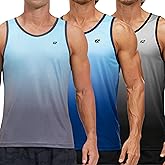 EZRUN Men's Tank Tops Quick Dry Workout Swim Beach Shirts Sleeveless Shirts for Bodybuilding Gym Fitness Training