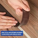 Zayejod 2M Self Adhesive PVC Floor Transition Strip Black Walnut Grain view 5