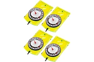 Gejoy 4 Pieces Orienteering Compass Map Navigation Hiking Compass for Kids Outdoor Camping