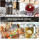 Hniuyun 8oz Mason Jars 6 Pack Regular Lids 240ml Clear Glass Canning Jars view 5