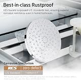KES 8-Inch Rainfall Shower Head Fixed Round Chrome Swivel Ball Adjustable view 4