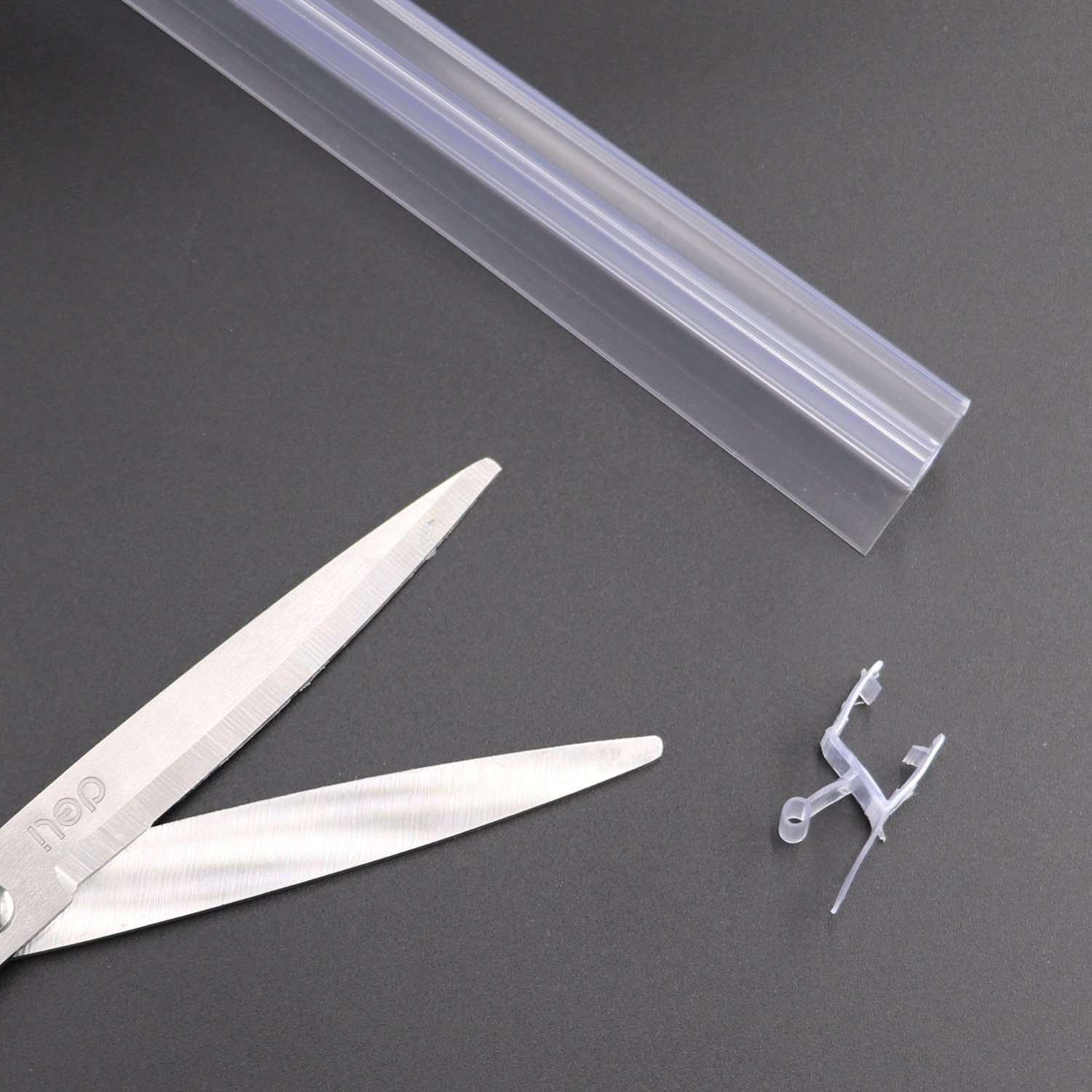 TONYRENA Frameless Shower Door Bottom Sweep with Drip Rail for 3/8-Inch Glass,36-Inch Seal Vinyl Swinging Shower Door,Clear