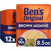 BEN'S ORIGINAL Ready Rice Brown Jasmine Rice, Easy Dinner Side, 8.5 oz Pouch (Pack of 12)