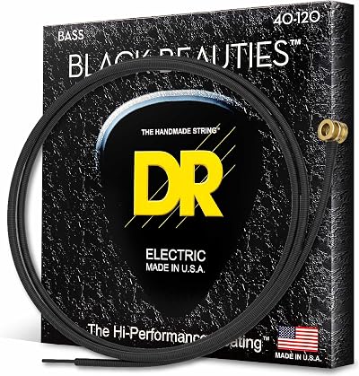 DR Strings Black Beauties 5-String Bass Set 40-120 K3 Coated Black
