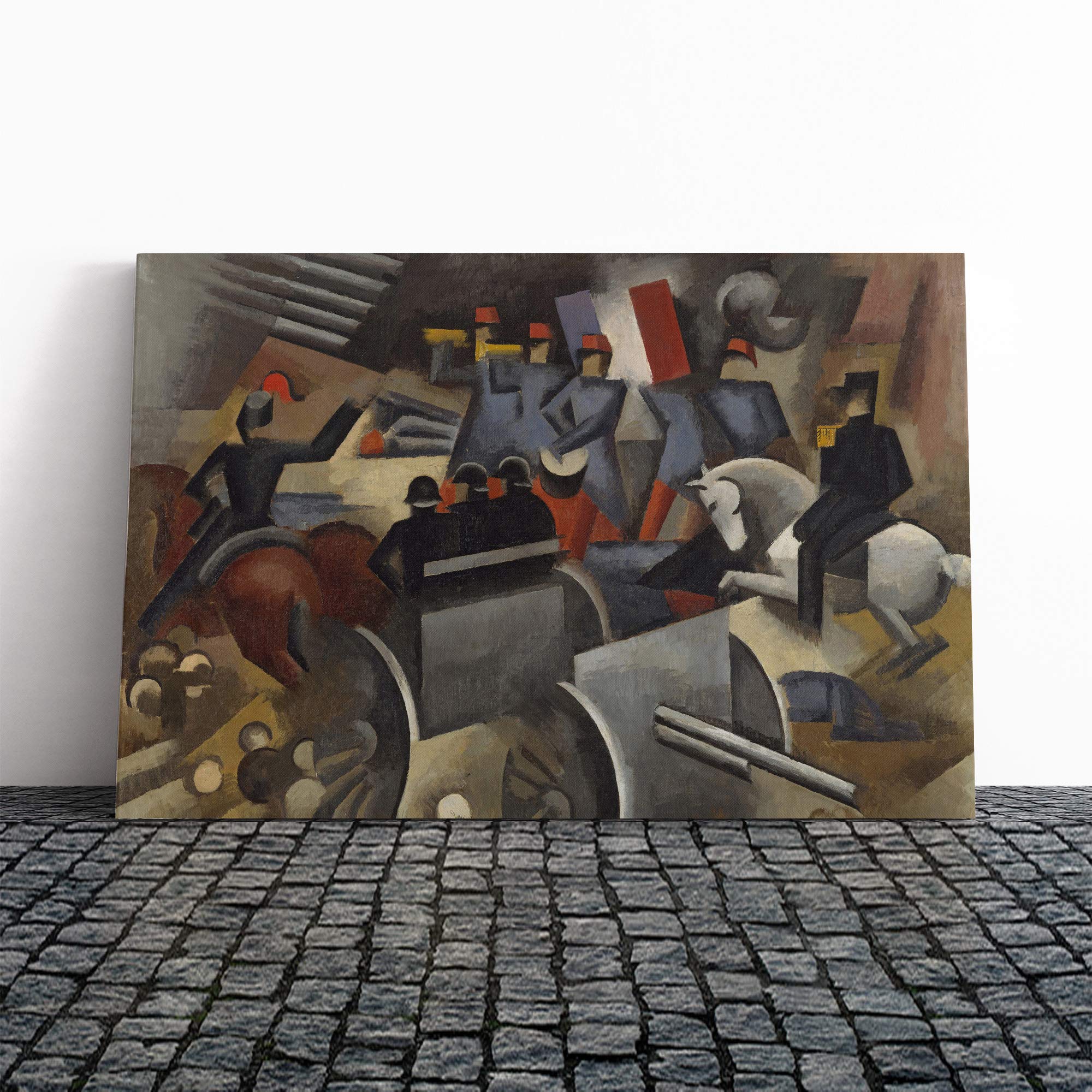 Roger de la Fresnaye Artillery Canvas Print | Gallery Wrapped 30mm Frame Wall Art | 20x14 inches | Ready to Hang | Modern Picture | Living Room Bedroom Lounge Office
