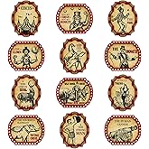 AmazingSpark 12 Pcs Vintage Circus Poster Cutouts Set Carnival Party Decorations Holiday Indoor Decoration Supplies Circus Event Theme Party Halloween Event 11.81 x 9.53 Inch