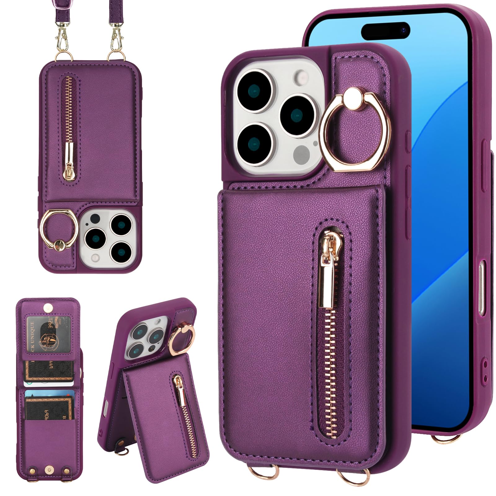 Jcxtrombulous Crossbody Wallet Case for iPhone 14