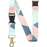 InnoBeta Neck Breakaway Lanyard for Women, Quick Release Safety Lanyards for ID Badges, Detachable Clip Keychain Lanyard