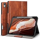 Antbox for iPad Air 13 Inch Case 2025 M3 /2024 M2, Built-in Pencil Holder, Fully Supports Pencil Pro and Pencil (USB-C), Auto Sleep/Wake Function PU Leather iPad Air 13'' Cover (Brown)