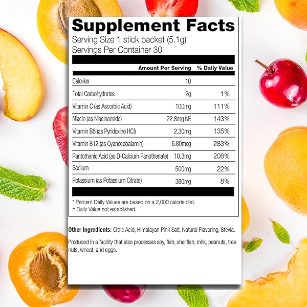 310 NUTRITION SUGAR FREE ELECTROLYTES POWDER – INSTANT HYDRATION PACKETS FOR DAILY FLUID BALANCE – CAFFEINE-FREE REHYDRATION DRINK MIX W/ VITAMINS, LOW CALORIE & KETO FRIENDLY – WATERMELON 30 SINGLES
