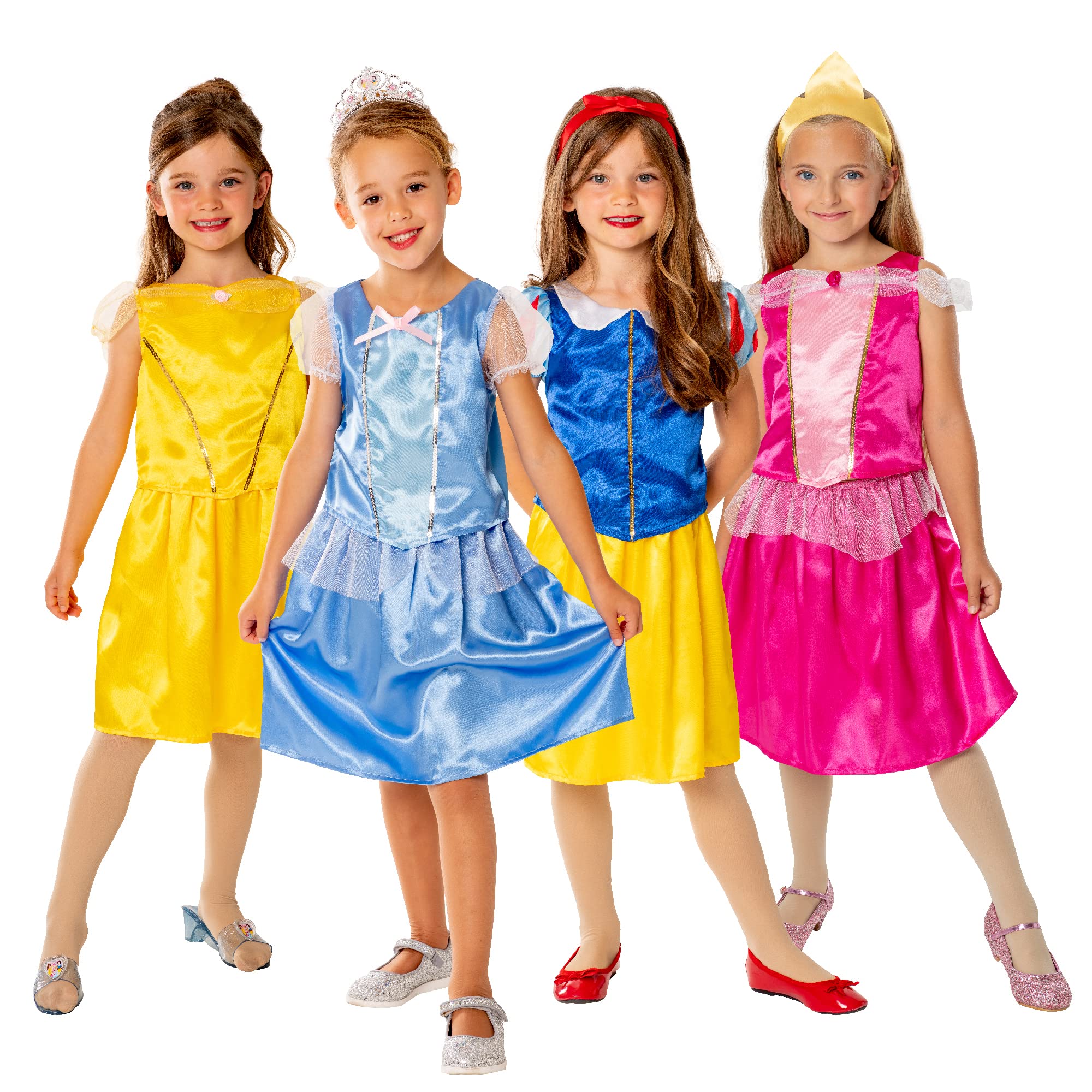 Rubie's 301274 Disney Princess Dress Up Trunk (4 Costumes), Girls, Multi, One Size Age 4-6 Years