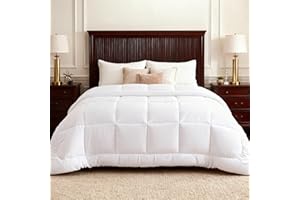 Bedsure Comforters Queen Size Duvet Insert, All Season Bed Comforter, Quilted Down Alternative Duvet, Box Stitched Comforter with Corner Tabs, Machine Washable, 88 x 88 Inches (White)