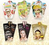 7th Heaven XL Pamper Bag 10 Variety Masks Gift Set Gold Cosmetic Bag Skincare view 3