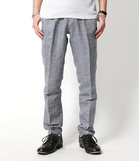 Amazon ロッキーモンロー テーパードパンツ メンズ スラックス 無地 コットンリネン 綿麻 清涼 春夏 日本製 ロングパンツ 通販