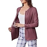 Deyeek Mastectomy Shirts with Drain Pockets Post Shoulder Surgery Tops for Women Chemo Port Long Sleeve with Zippers